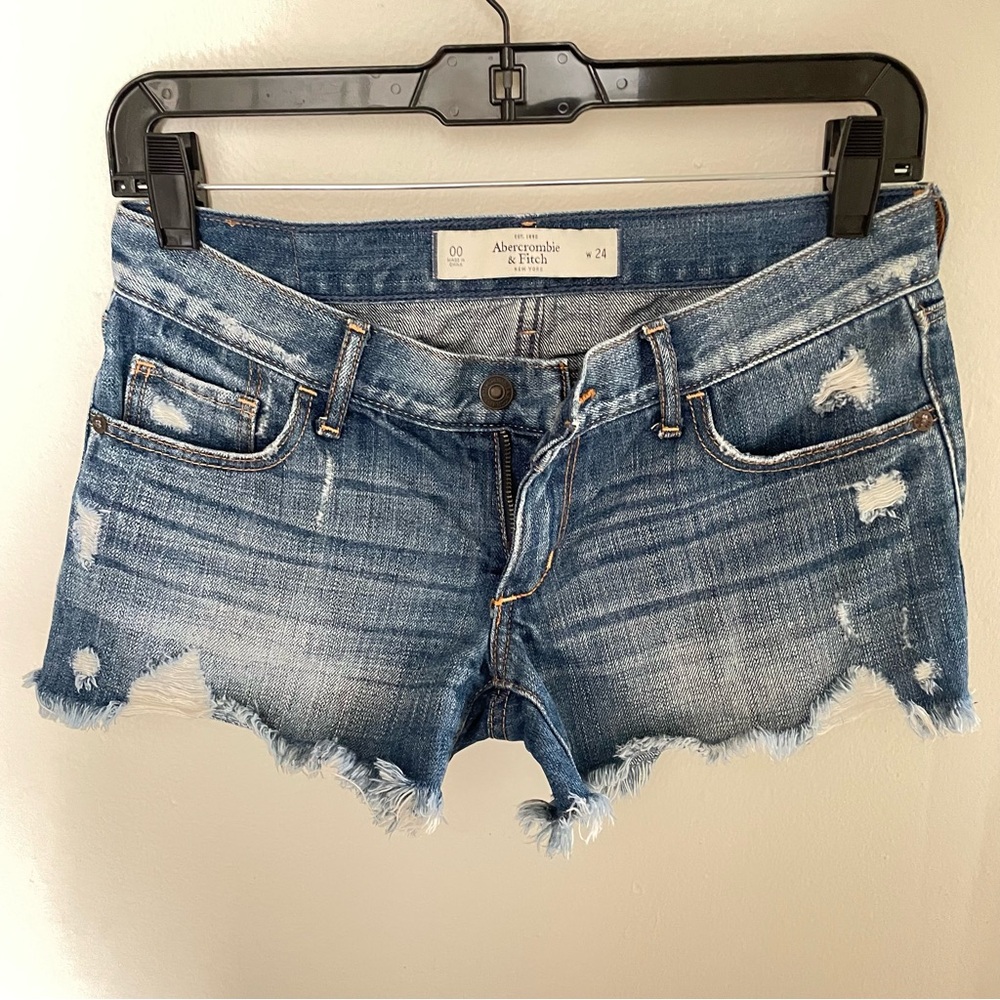 Abercrombie & Fitch low raise Blue Denim Women Shorts